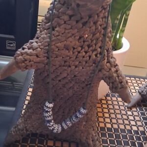 Old Hand Painted African Beaded Necklace